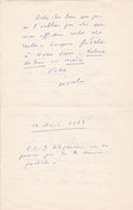 JOUHANDEAU (Marcel). | Lettre autographe signée adressée à sa "chère Hélène".