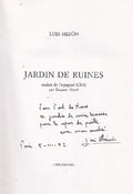 MIZON (Luis). | Jardin de ruines. Traduit de l'espagnol (Chili) par Jacques Ancet.