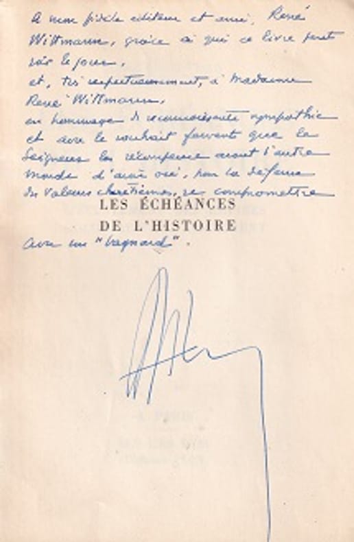 AUPHAN (Amiral). | Les échéances de l'histoire ou L'éclatement des empires coloniaux de l'Occident.