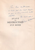 ROGER-MARX (Claude). | Avant la destruction du monde (de Delacroix à Picasso).