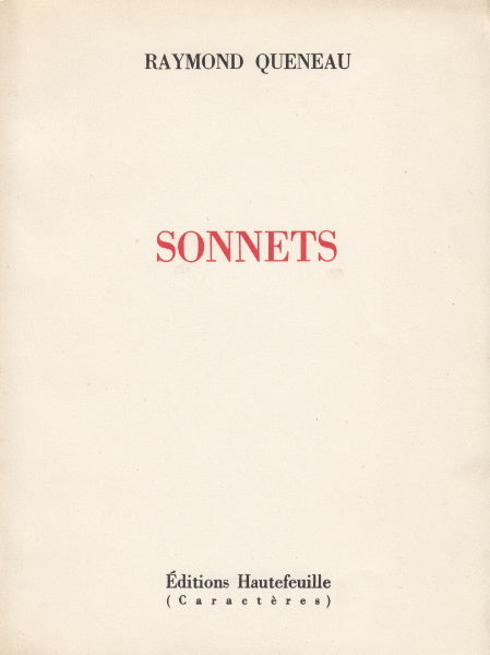 QUENEAU (Raymond). | Sonnets.