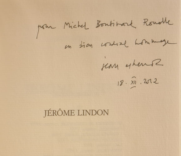 ECHENOZ (Jean). | Jérôme Lindon.