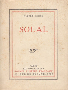 COHEN (Albert). | Solal.