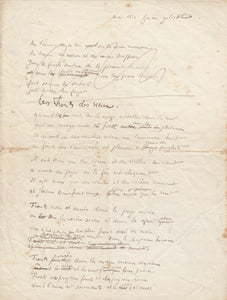 BATAILLE (Georges). | Les Fronts des vieux. Poème autographe.