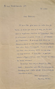 NADEAU (Maurice). | Réunion de 4 lettres autographes signées et une lettre dactylographiée signée adressées à Jacques Brenner