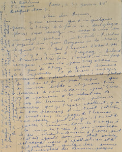 ESTIENNE (Charles). | Réunion de deux lettres autographes signées adressées à Jacques Brenner.