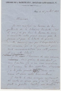 ZOLA (Emile). | Brouillon autographe signé d'une lettre adressée à Géry-Legrand.