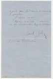 ZOLA (Emile). | Brouillon autographe signé d'une lettre adressée à Géry-Legrand.