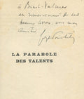 POURTALES (Guy de). | La Parabole des talents