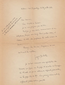 BATAILLE (Georges). | Réunion de 4 lettres autographes signées adressées à Jacques Peuchmaurd.