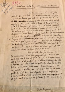 ROUD BORGEAUD (Georges). | Manuscrit autographe signé,  "Gustave Roud, marcheur nocturne".
