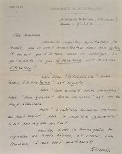 ETIEMBLE (René). | Réunion de 3 lettres signées adressées à Jacques Peuchmaurd de la revue "Arts".