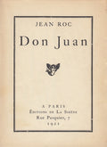 ROCHE (Henri-Pierre) , ROC (Jean). | Don Juan.