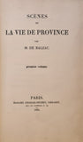 BALZAC (Honoré de). | Scènes de la vie de province.