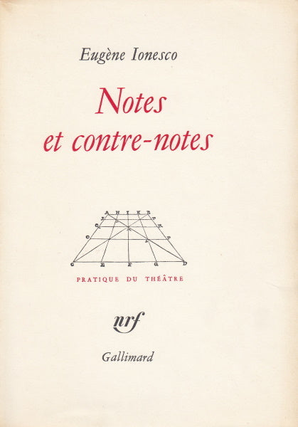 IONESCO (Eugène). | Notes et contre-notes.