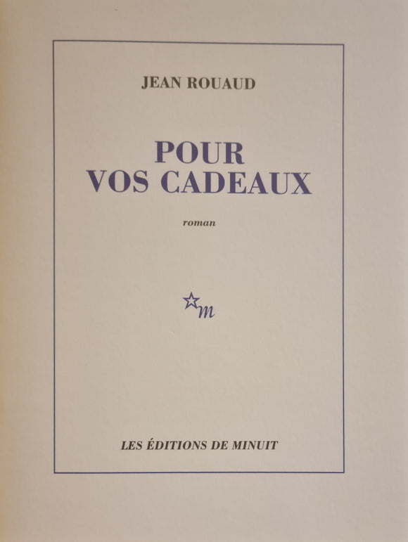 ROUAUD (Jean). | Pour vos cadeaux.