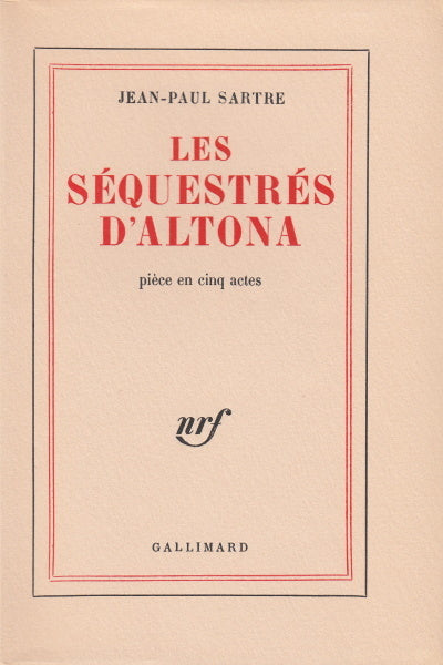 SARTRE (Jean-Paul). | Les Séquestrés d'Altona. Pièce en 5 actes.