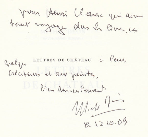 DEON (Michel). | Lettres de château.