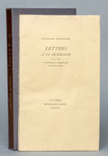 APOLLINAIRE (Guillaume). | Lettres à sa marraine (1915-1918). Avant-propos et commentaires par Marcel Adéma.