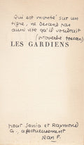PAULHAN (Jean). | Les Gardiens. Préface de Maurice Saillet.