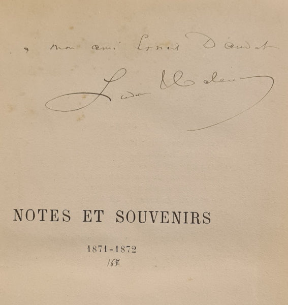 HALEVY (Ludovic). | Notes et souvenirs. 1871-1872.