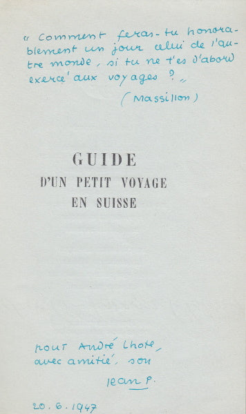 PAULHAN (Jean), CALET (Henri). | Guide d'un petit voyage en Suisse.