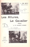 SEVY (L. de). | Les allures, le cavalier.