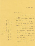 AUTOGRAPHES CAPOTE (Truman). | Lettre autographe signée adressée à Thomas Quinn Curtiss.