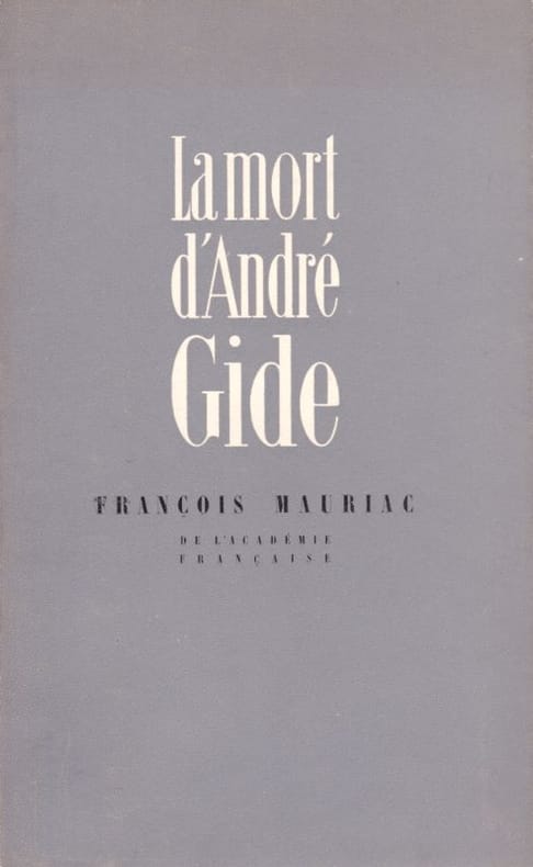 MAURIAC (François). | La Mort d'André Gide.