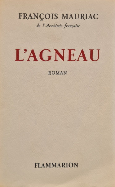 MAURIAC (François). | L'Agneau.