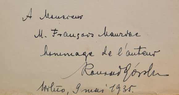 MAURIAC (François) GORSKI (Konrad), MAURIAC (François). | François Mauriac. Studjum literackie.