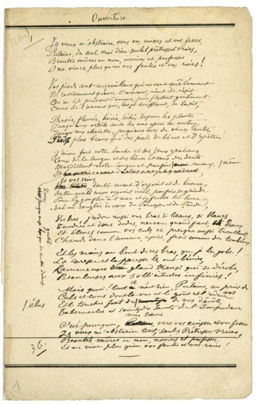 AUTOGRAPHES VERLAINE (Paul). | Ouverture. Poème autographe.