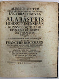 RITTER (Albrecht). | Lucubratiuncula de Alabastris Hohnsteinensibus Nonnullisque aliis ejusdem loci Rebus Naturalibus...