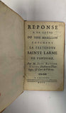 THIERS (Jean-Baptiste). | Dissertation sur la Sainte Larme de Vendôme. Réponse à la lettre du père Mabillon touchant la prétendue Sainte Larme de Vendôme.