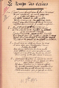 CHANSONS | Chansonnier manuscrit.