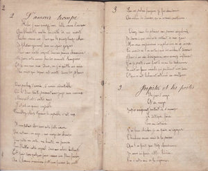 CHANSONS | Chansonnier manuscrit signé de Jean Pierre Jules.