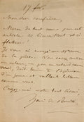 BORNIER (Henri de). | Deux lettres autographes signées adressées à Jules Claretie.