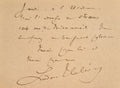 HALEVY (Ludovic). | Une lettre et une carte autographes signées adressées à Jules Claretie.