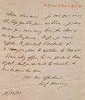 HERVIEU (Paul). | Réunion de quatre billets autographes signés adressés à Jules Claretie.
