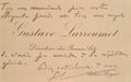 LARROUMET (Gustave). | Carte de visite autographe signée adressée à Jules Claretie.