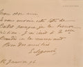 LEGOUVE (Ernest). | Réunion de trois billets autographes signés adressés à Jules Claretie.