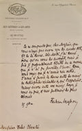 MASSON (Frédéric). | Deux lettres autographes signes adressées à Jules Claretie.