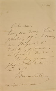 PAILLERON (Edouard). | Réunion de trois billets autographes signés adressés à Jules Claretie.