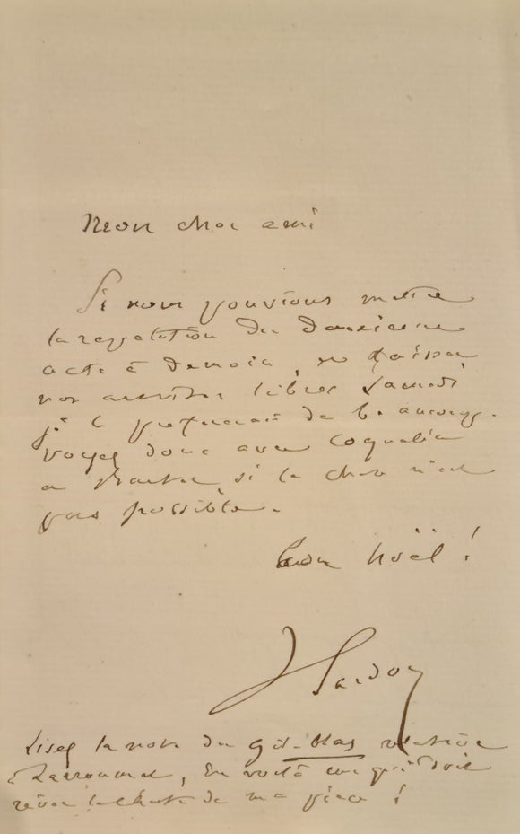 SARDOU (Victorien). | 4 billets autographes signés adressés à Jules Claretie.
