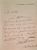 ADAM (Paul). | Deux lettres et une carte-lettre autographes signées adressées à Jules Claretie.