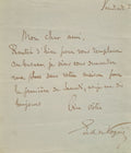 VOGUE (Eugène-Melchior de). | Deux billets autographes signés adressés à Jules Claretie.