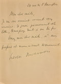 DUVERNOIS (Henri). | Carte-lettre autographe signée adressée à Jules Claretie.