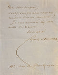 MONSELET (Charles). | Billet autographe signée adressé à Jules Claretie.