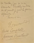 SEE (Edmond). | Lettre autographe signée adressée à Jules Claretie.