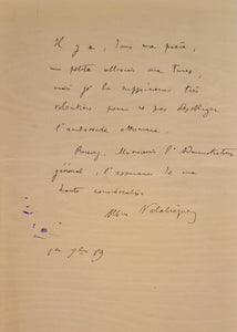 VALABREGUE (Albin). | Deux lettres autographes signées adressées à Jules Claretie.